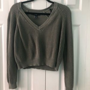 Long sleeved knit sweater